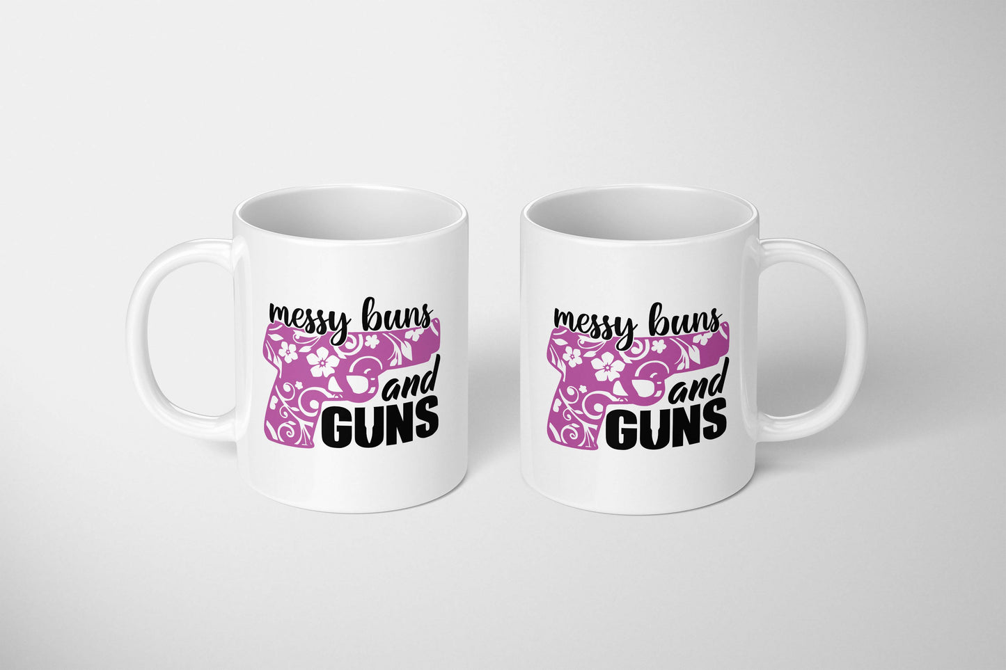 Messy Buns & Guns Mug