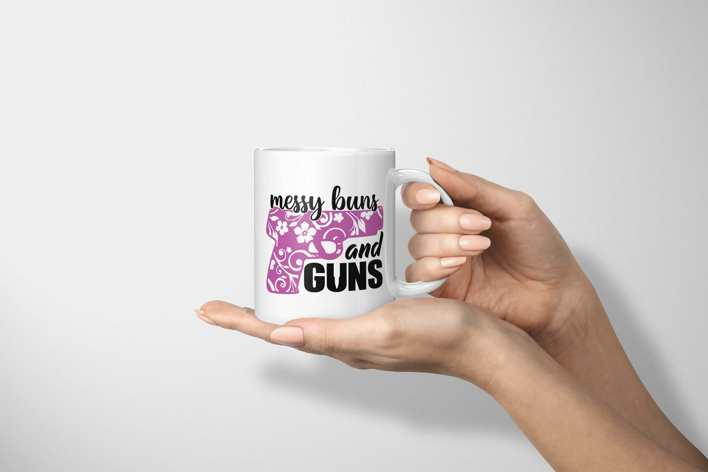 Messy Buns & Guns Mug